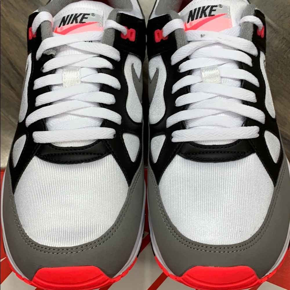 NIKE AIR SPAN II black/dust-solar red white men’s - Picture 7 of 16